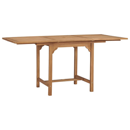 vidaXL Extending Garden Table (110-160)x80x75cm Solid Teak Wood - Brown