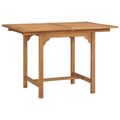 vidaXL Extending Garden Table (110-160)x80x75cm Solid Teak Wood - Brown