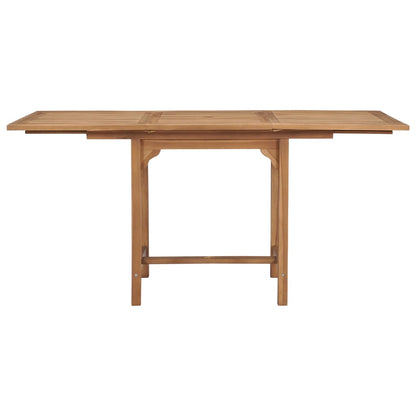 vidaXL Extending Garden Table (110-160)x80x75cm Solid Teak Wood - Brown