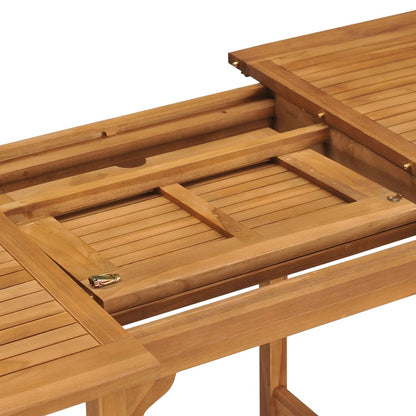 vidaXL Extending Garden Table (110-160)x80x75cm Solid Teak Wood - Brown