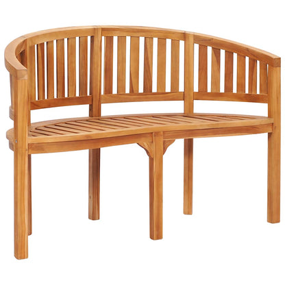 vidaXL Banana Bench 120 cm Solid Teak Wood - Brown