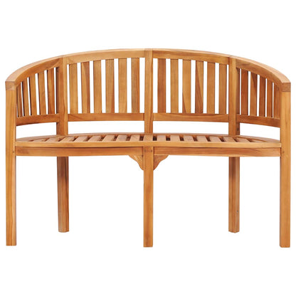 vidaXL Banana Bench 120 cm Solid Teak Wood - Brown
