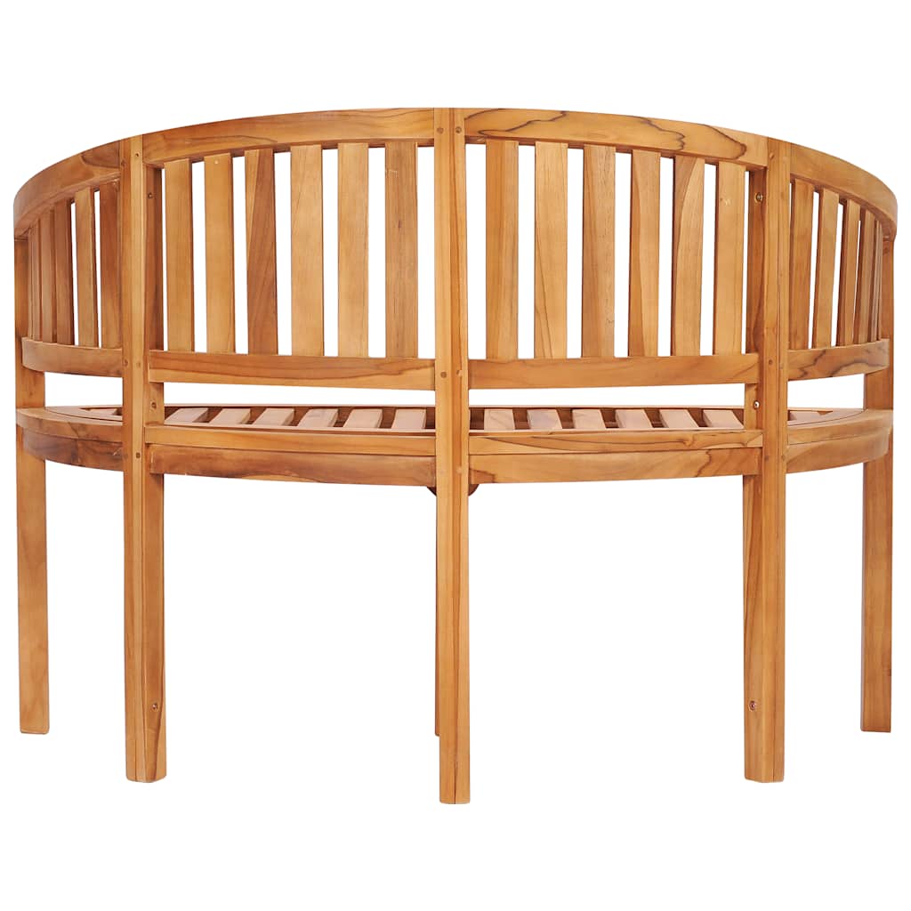 vidaXL Banana Bench 120 cm Solid Teak Wood - Brown