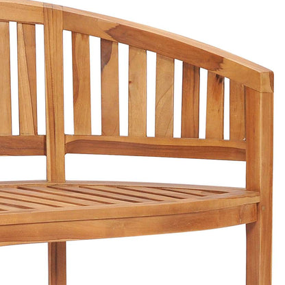 vidaXL Banana Bench 120 cm Solid Teak Wood - Brown