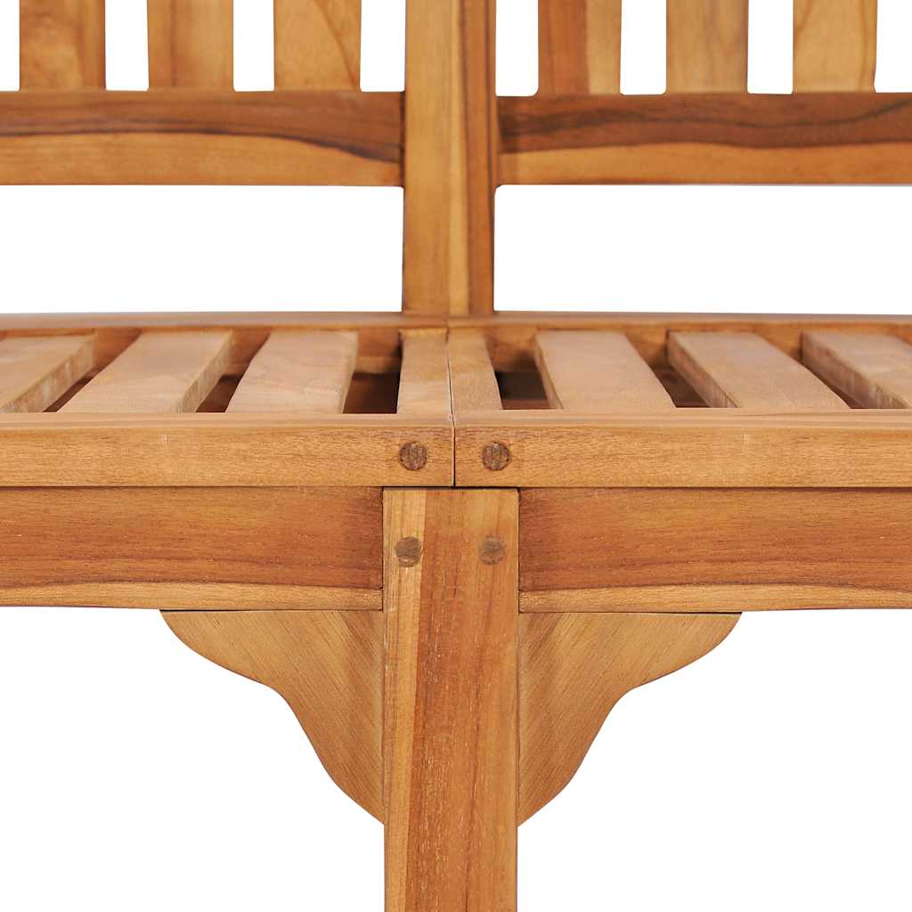 vidaXL Banana Bench 120 cm Solid Teak Wood - Brown