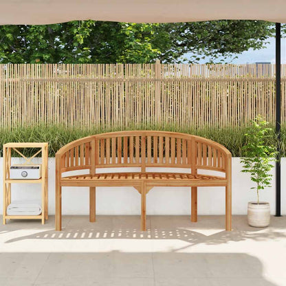 vidaXL Banana Bench 151 cm Solid Teak Wood - Brown