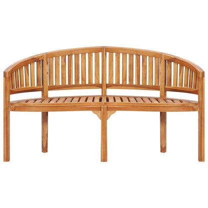 vidaXL Banana Bench 151 cm Solid Teak Wood - Brown
