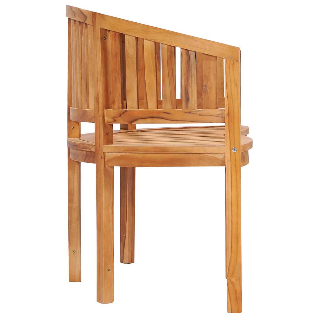 vidaXL Banana Bench 151 cm Solid Teak Wood - Brown