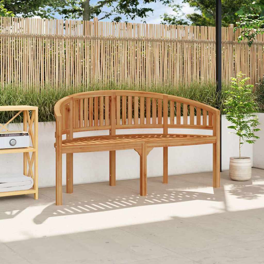 vidaXL Banana Bench 151 cm Solid Teak Wood - Brown