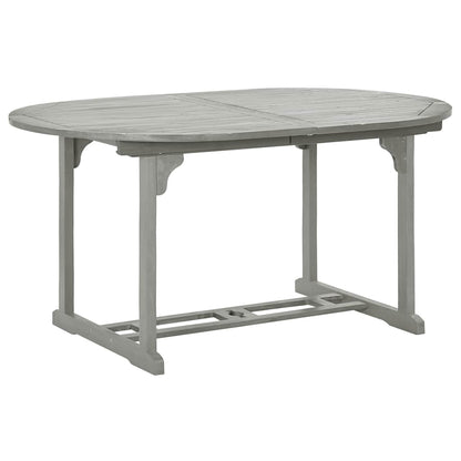 vidaXL Garden Table Grey 200x100x75 cm Solid Acacia Wood