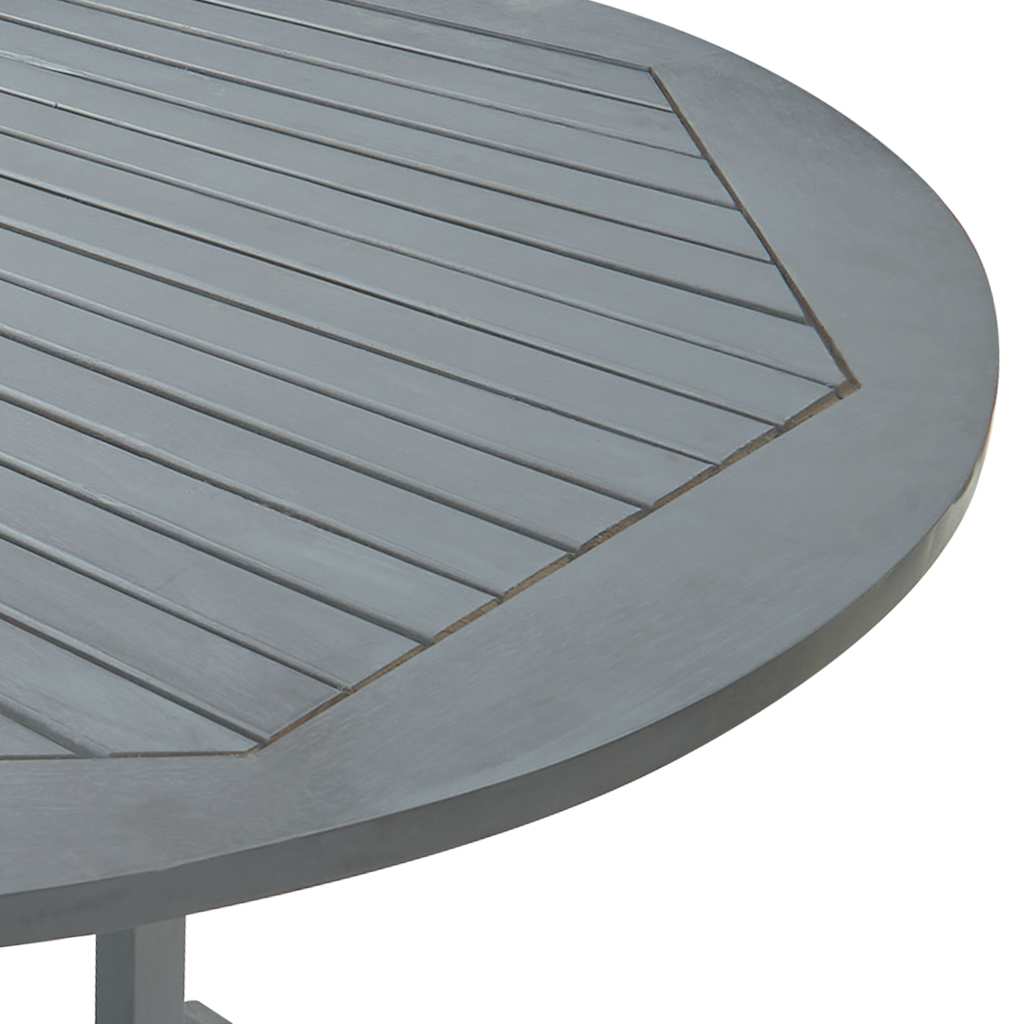 vidaXL 7 Piece Outdoor Dining Set Solid Acacia Wood Grey