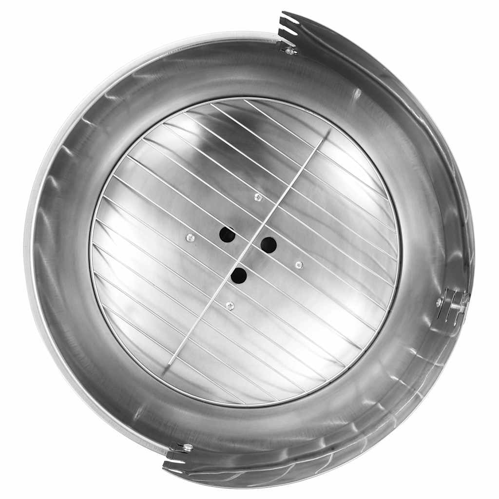 vidaXL Pedestal Charcoal BBQ Grill Stainless Steel - Silver