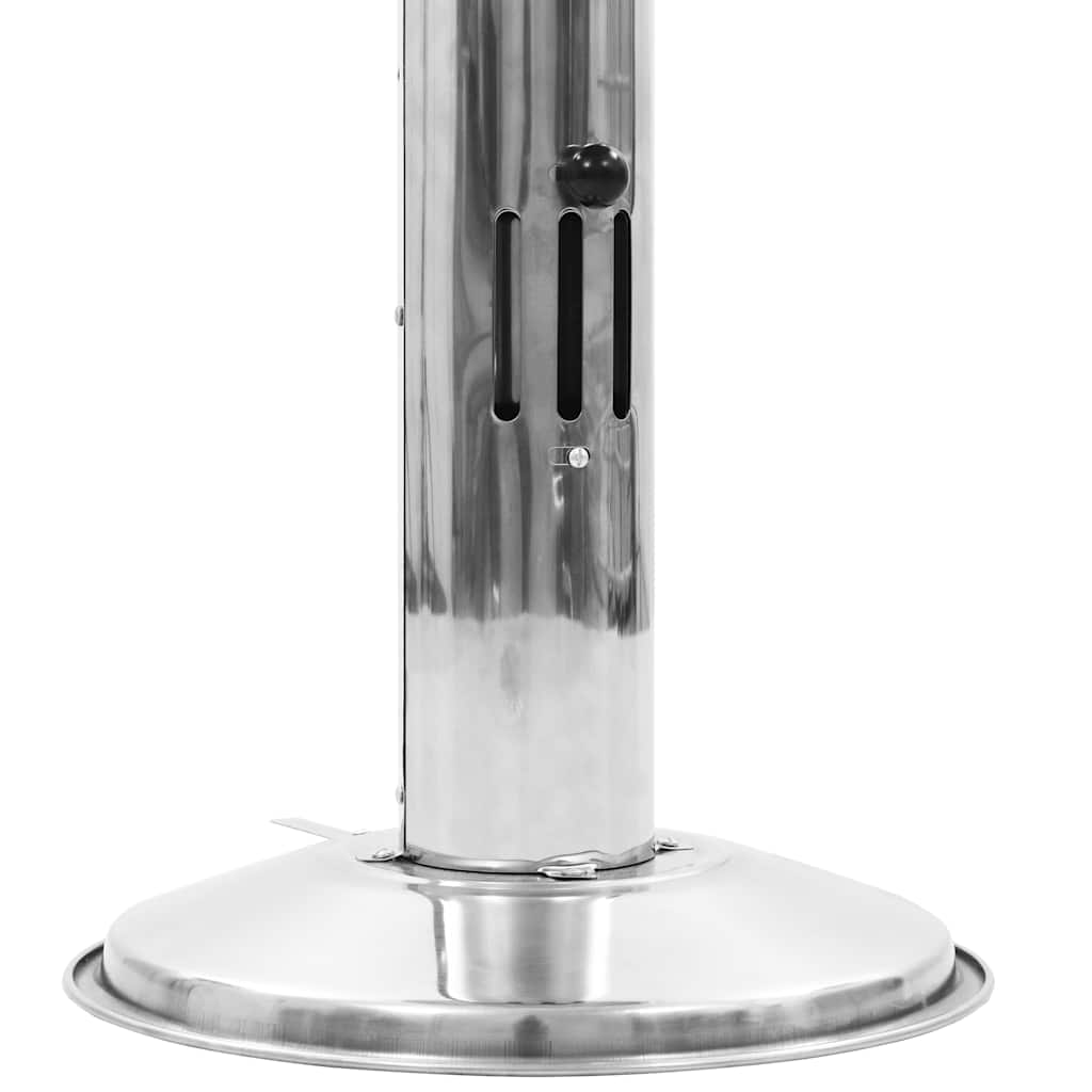vidaXL Pedestal Charcoal BBQ Grill Stainless Steel - Silver