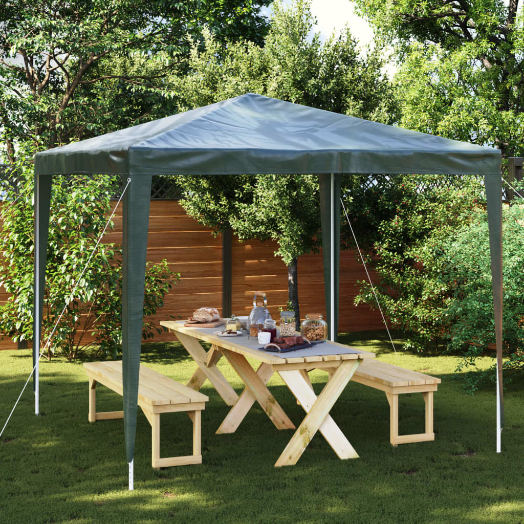 vidaXL Professional Party Tent 2.5x2.5 m Green 90 g/m²