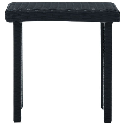 vidaXL Garden Tea Table Black 40x40x40 cm Poly Rattan