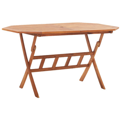 vidaXL Folding Garden Table 135x85x75 cm Solid Acacia Wood - Brown