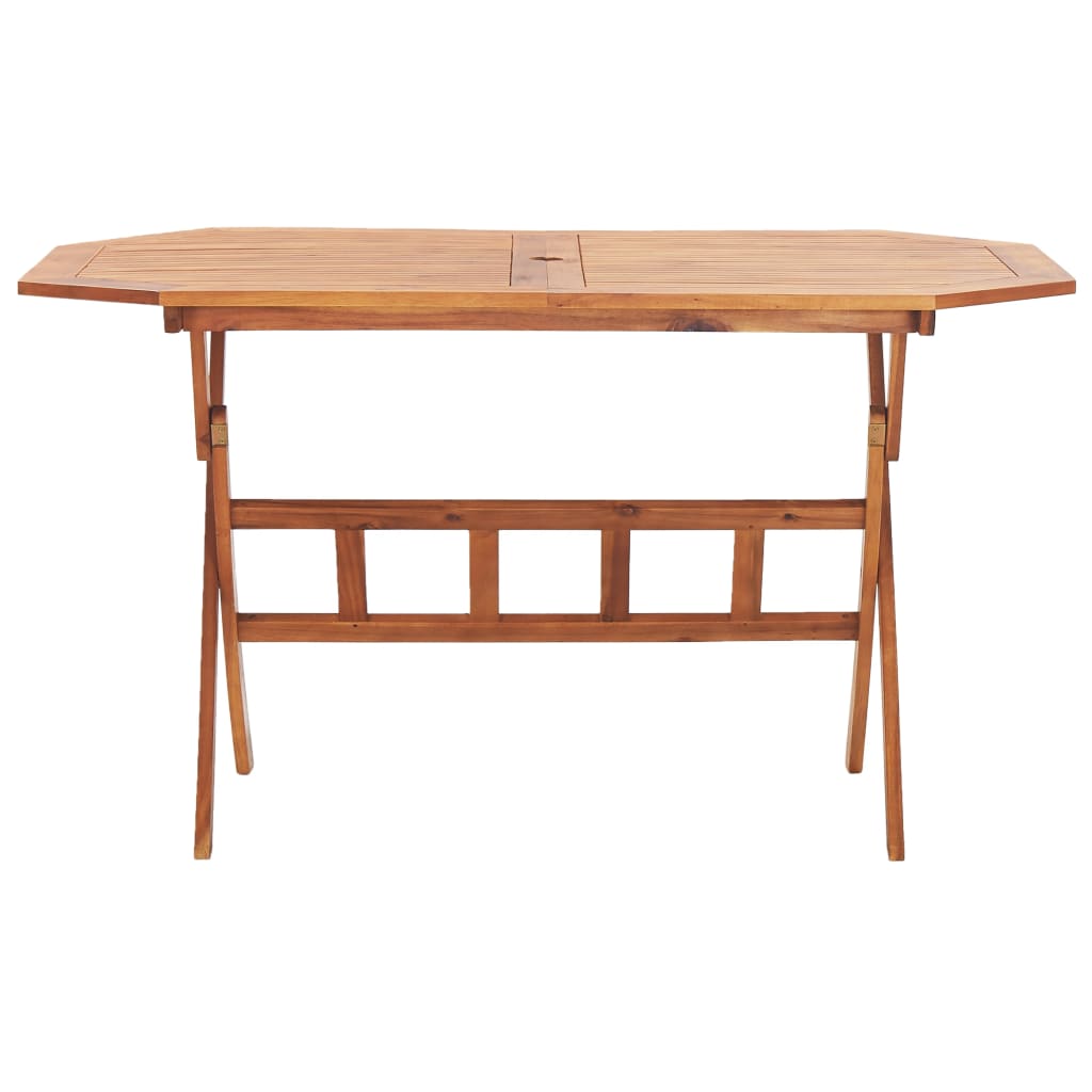 vidaXL Folding Garden Table 135x85x75 cm Solid Acacia Wood - Brown