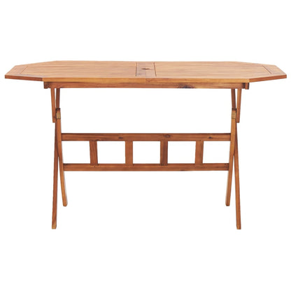 vidaXL Folding Garden Table 135x85x75 cm Solid Acacia Wood - Brown