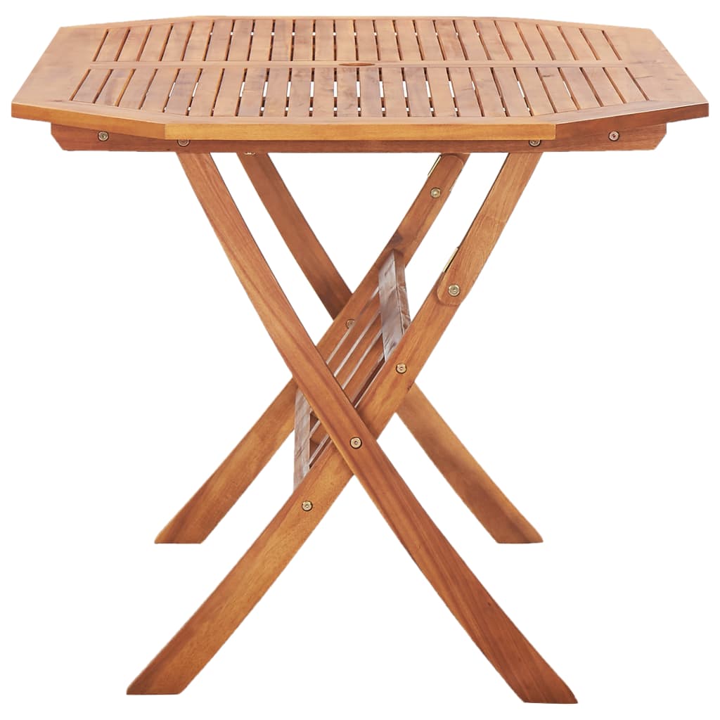 vidaXL Folding Garden Table 135x85x75 cm Solid Acacia Wood - Brown