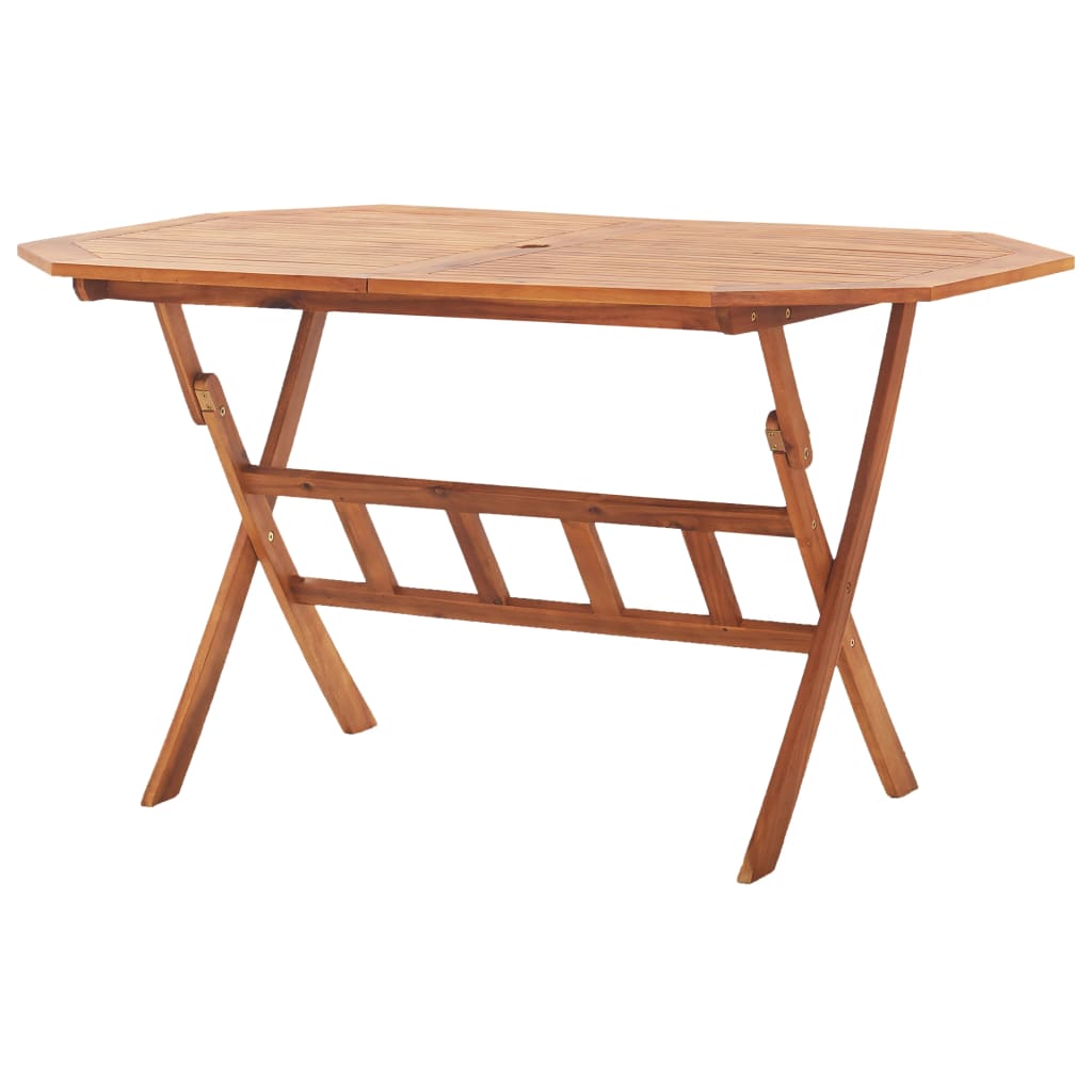 vidaXL Folding Garden Table 135x85x75 cm Solid Acacia Wood - Brown