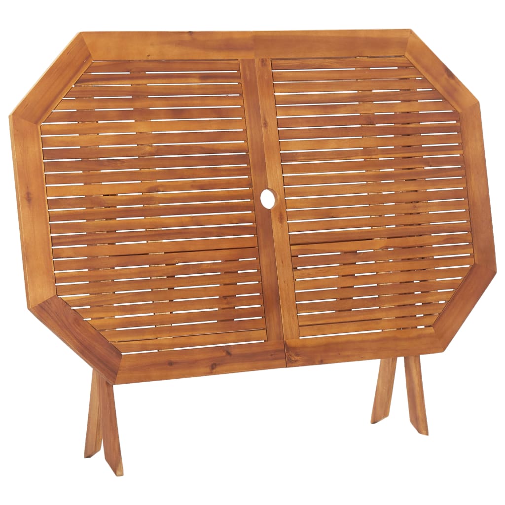 vidaXL Folding Garden Table 135x85x75 cm Solid Acacia Wood - Brown