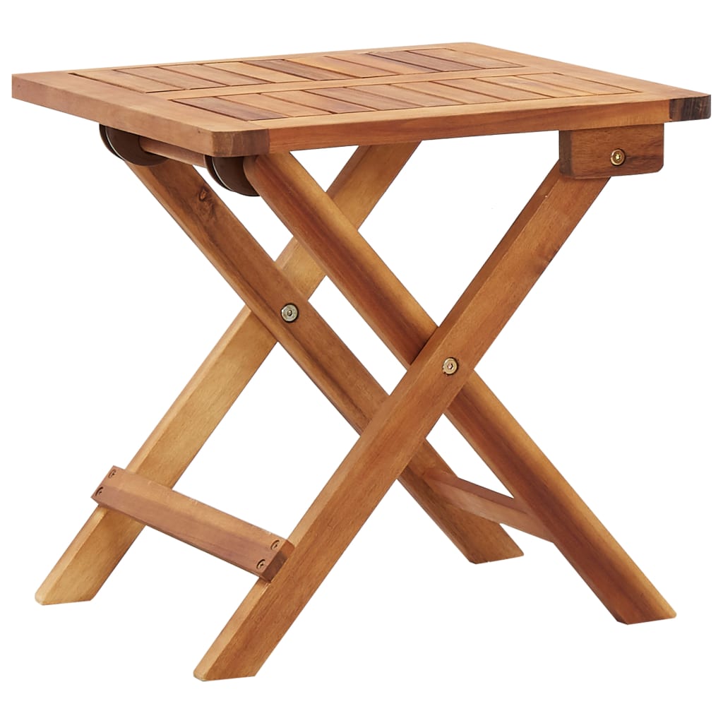 vidaXL Folding Garden Coffee Table 40x40x40 cm Solid Acacia Wood - Brown
