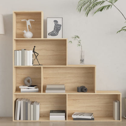 vidaXL Book Cabinet/Room Divider Sonoma Oak 155x24x160 cm Engineered Wood - Brown