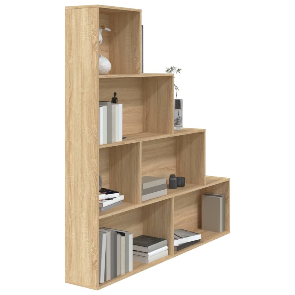 vidaXL Book Cabinet/Room Divider Sonoma Oak 155x24x160 cm Engineered Wood - Brown