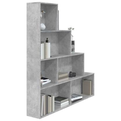 vidaXL Book Cabinet/Room Divider Concrete Grey 155x24x160 cm Engineered Wood
