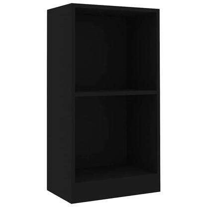 vidaXL Bookcase Black 40x24x75 cm Engineered Wood