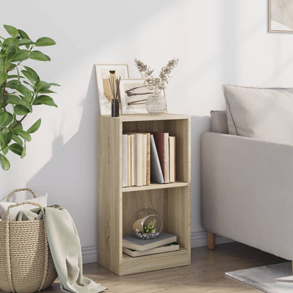 vidaXL Bookcase Sonoma Oak 40x24x75 cm Engineered Wood - Brown