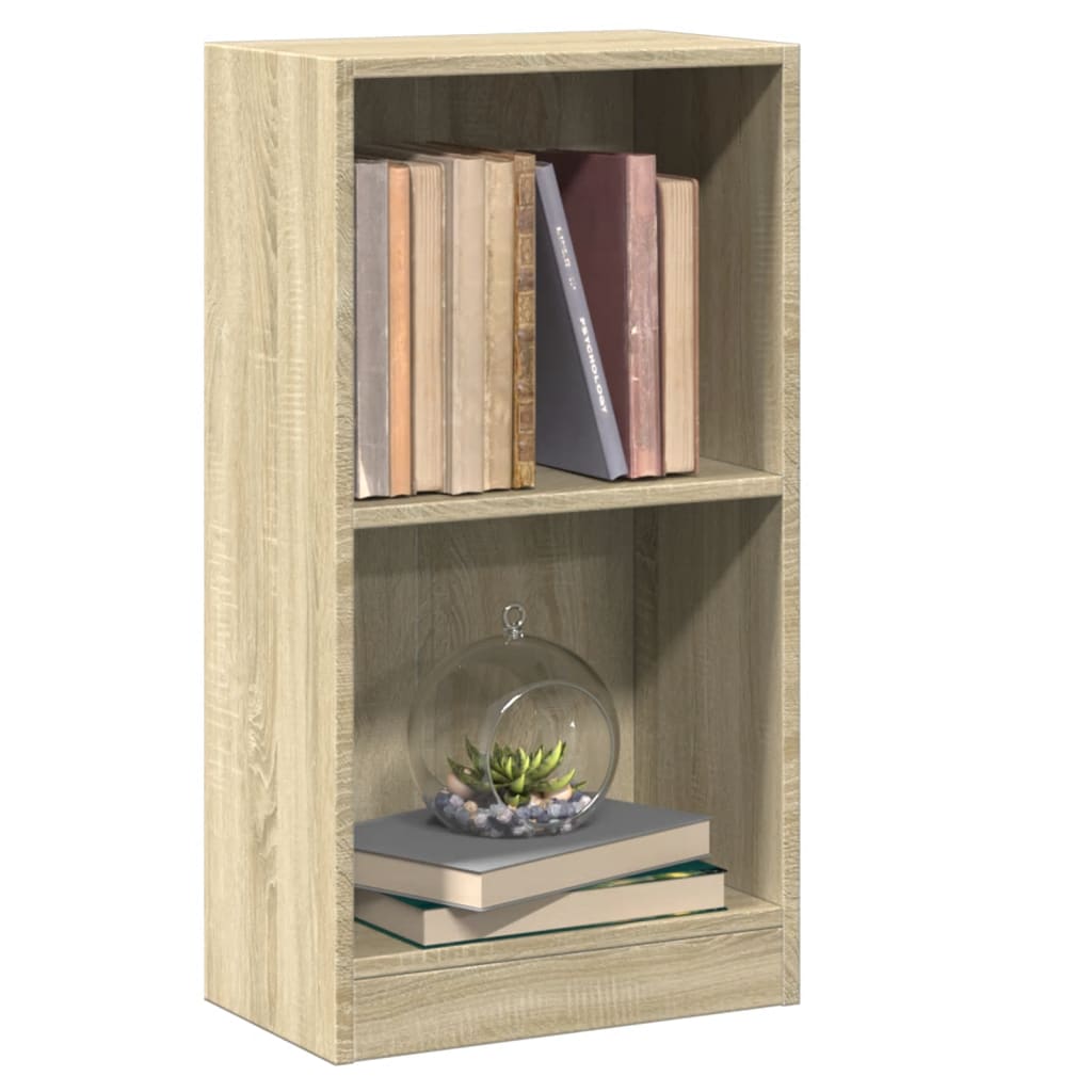 vidaXL Bookcase Sonoma Oak 40x24x75 cm Engineered Wood - Brown