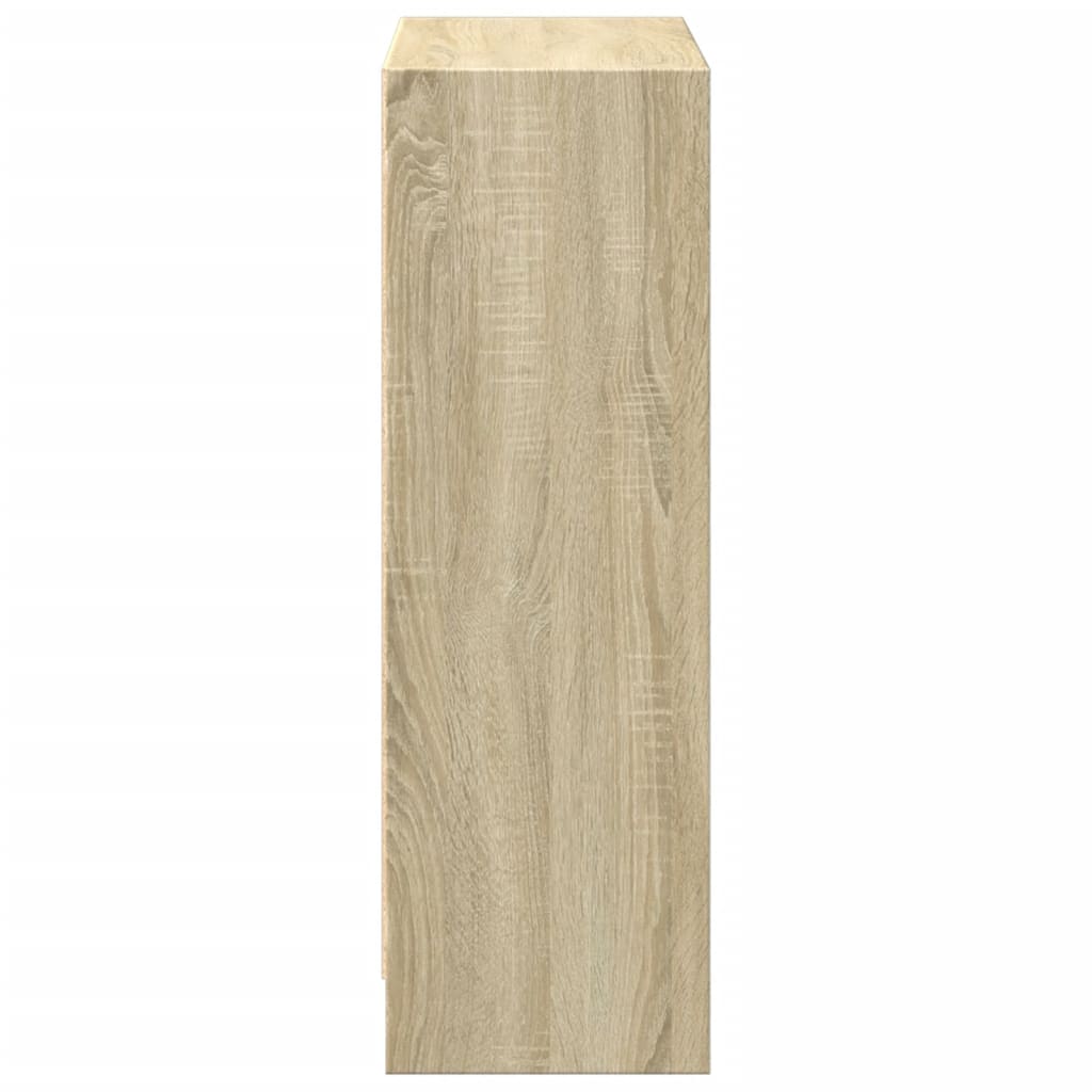 vidaXL Bookcase Sonoma Oak 40x24x75 cm Engineered Wood - Brown