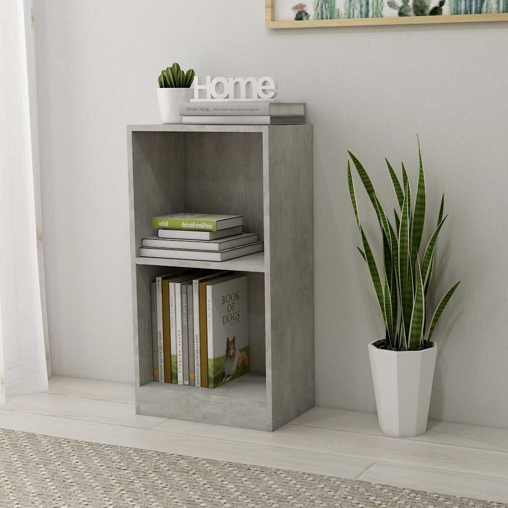 vidaXL Bookcase Concrete Grey 40x24x75 cm Engineered Wood