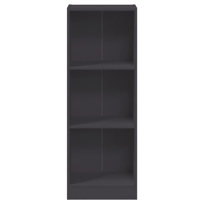 800830 vidaXL 3-Tier Book Cabinet Grey 40x24x109 cm Engineered Wood