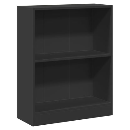 800856 vidaXL Bookshelf Black 60x24x76 cm Engineered Wood