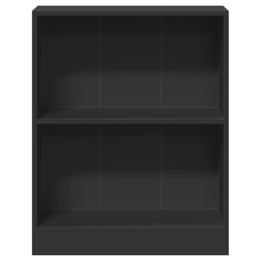 800856 vidaXL Bookshelf Black 60x24x76 cm Engineered Wood