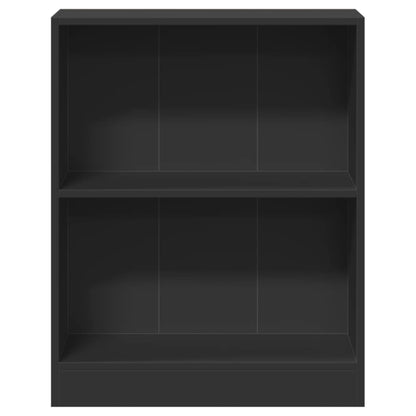 800856 vidaXL Bookshelf Black 60x24x76 cm Engineered Wood