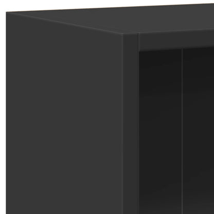 800856 vidaXL Bookshelf Black 60x24x76 cm Engineered Wood