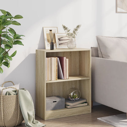 800858 vidaXL Bookshelf Sonoma Oak 60x24x76 cm Engineered Wood - Brown