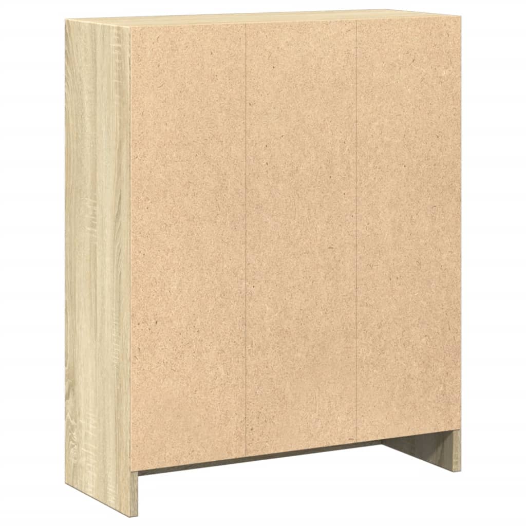800858 vidaXL Bookshelf Sonoma Oak 60x24x76 cm Engineered Wood - Brown