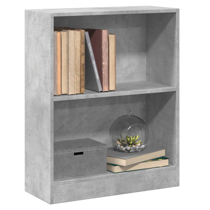 800859 vidaXL Bookshelf Concrete Grey 60x24x76 cm Engineered Wood