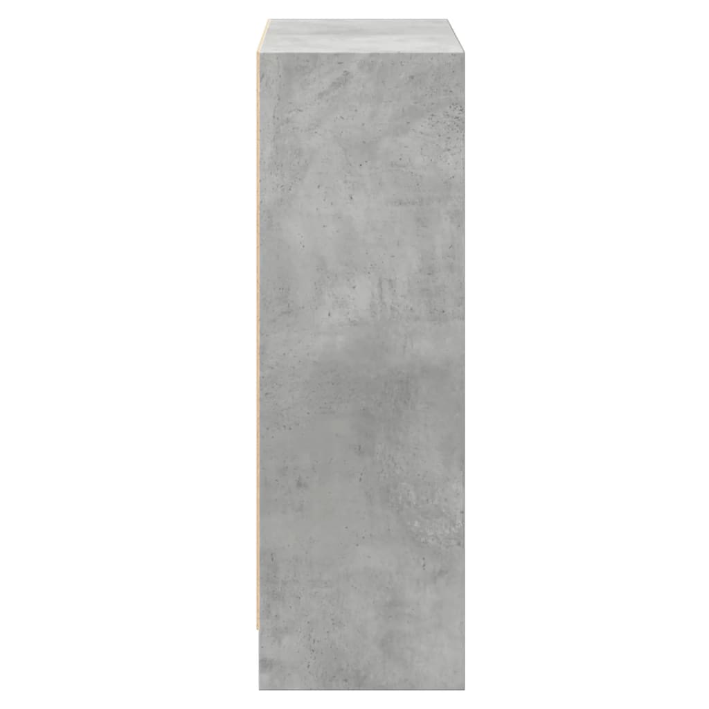 800859 vidaXL Bookshelf Concrete Grey 60x24x76 cm Engineered Wood