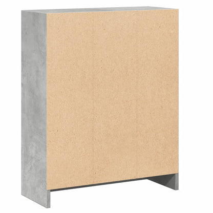 800859 vidaXL Bookshelf Concrete Grey 60x24x76 cm Engineered Wood