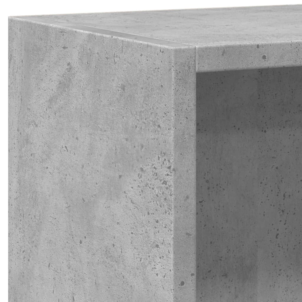 800859 vidaXL Bookshelf Concrete Grey 60x24x76 cm Engineered Wood