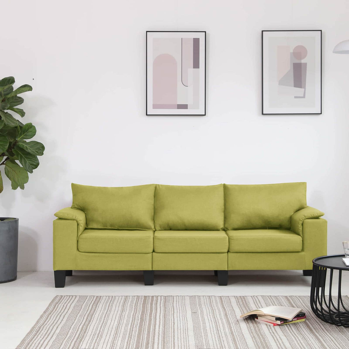 vidaXL Sofa Green Fabric - Gre