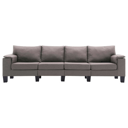 vidaXL Sofa Taupe 4-Seater Fabric