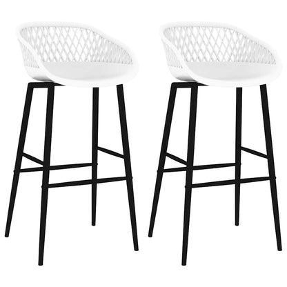 vidaXL Bar Chairs 2 pcs White - 48 x 47.5 x 95.5 cm