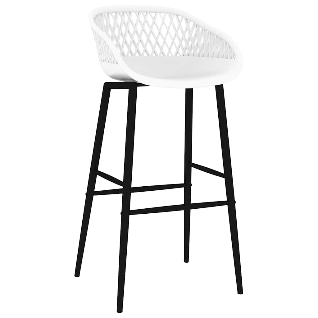 vidaXL Bar Chairs 2 pcs White - 48 x 47.5 x 95.5 cm