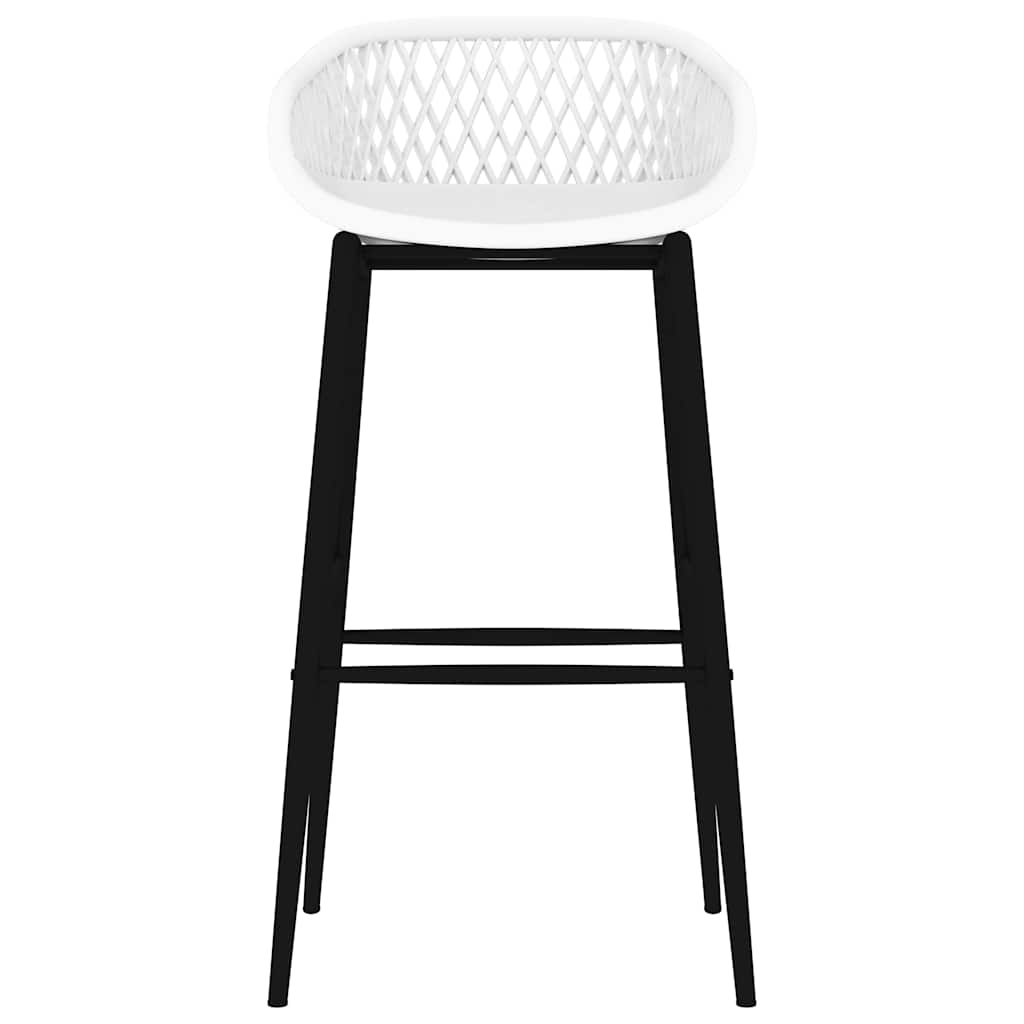 vidaXL Bar Chairs 2 pcs White - 48 x 47.5 x 95.5 cm